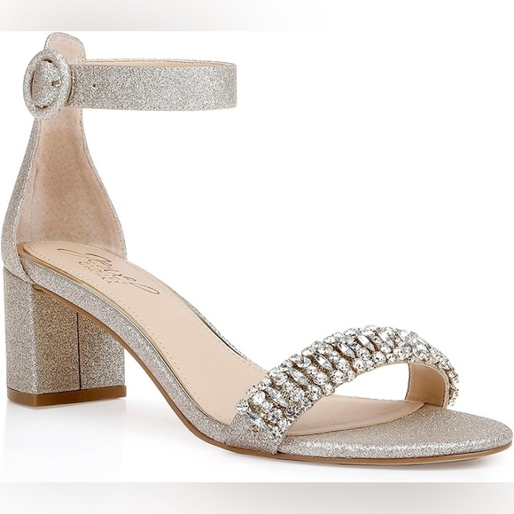 Jewel Badgley Mischka James Ankle Strap Block Heel